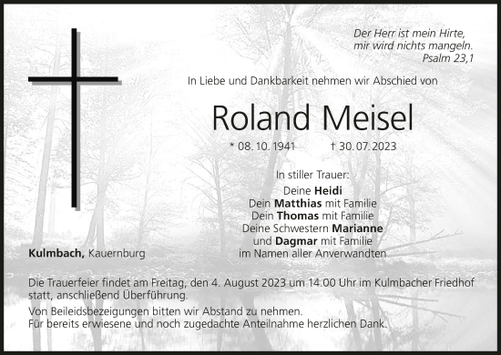 Anzeige von Roland Meisel von MGO