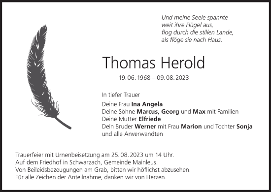 Anzeige von Thomas Herold von MGO