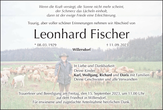 Anzeige von Leonhard Fischer von MGO