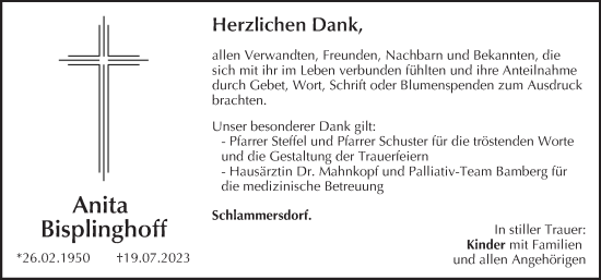 Anzeige von Anita Bisplinghoff von MGO