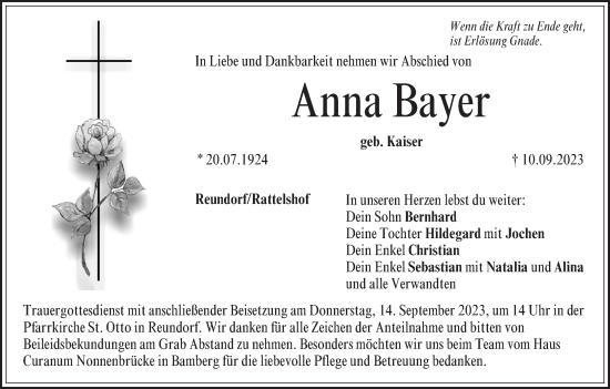 Anzeige von Anna Bayer von MGO