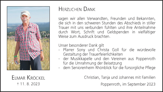 Anzeige von Elmar Kröckel von MGO