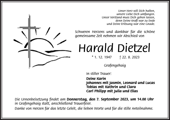 Anzeige von Harald Dietzel von MGO