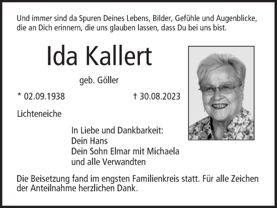 Anzeige von Ida Kallert von MGO