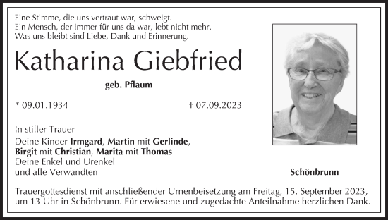 Anzeige von Katharina Giebfried von MGO