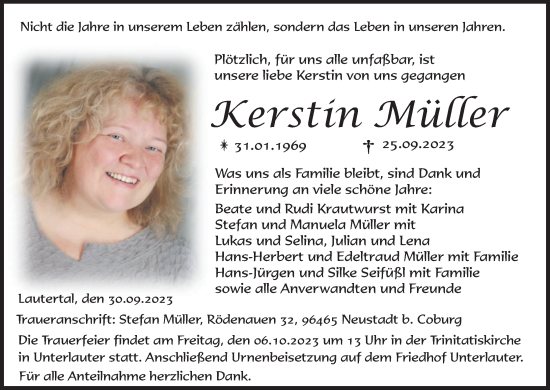 Anzeige von Kerstin Müller von MGO
