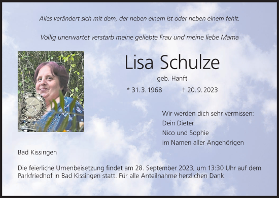 Anzeige von Lisa Schulze von MGO