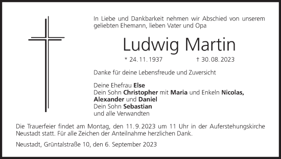 Anzeige von Ludwig Martin von MGO