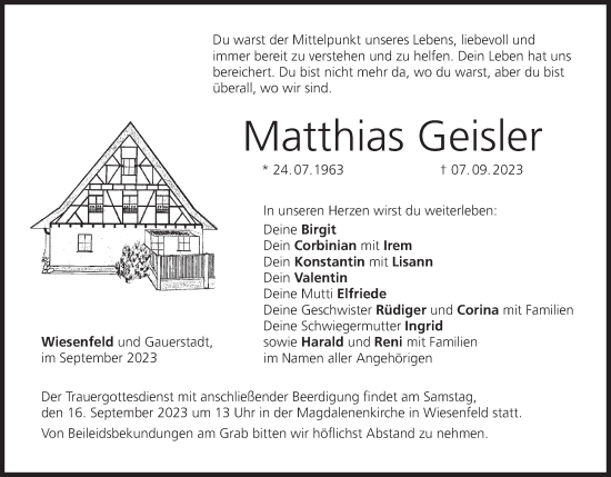 Anzeige von Matthias Geisler von MGO