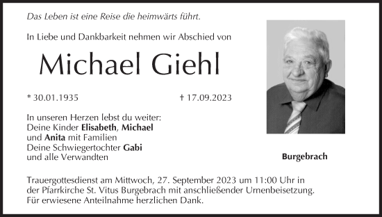 Anzeige von Michael Giehl von MGO