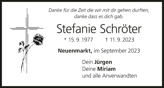Anzeige von Stefanie Schröter von MGO