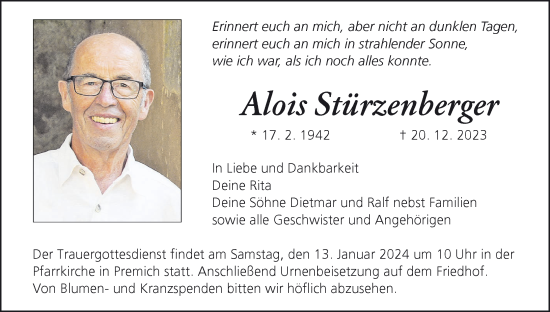 Anzeige von Alois Stürzenberger von MGO