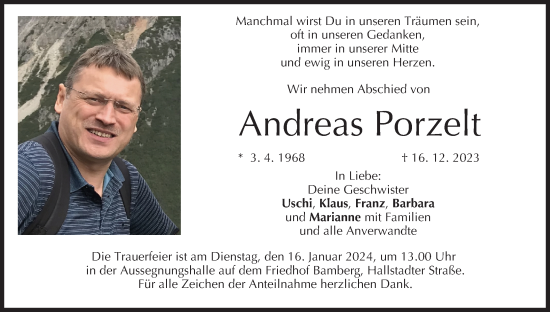 Anzeige von Andreas Porzelt von MGO