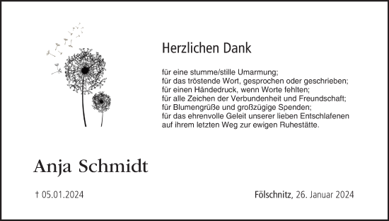 Anzeige von Anja Schmidt von MGO