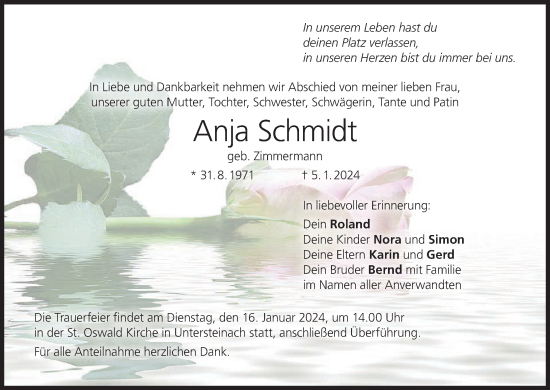 Anzeige von Anja Schmidt von MGO