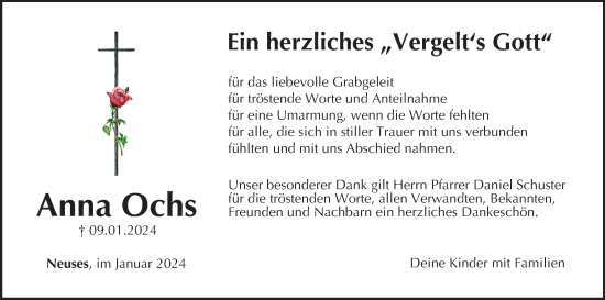 Anzeige von Anna Ochs von MGO