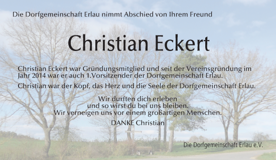Anzeige von Christian Eckert von MGO