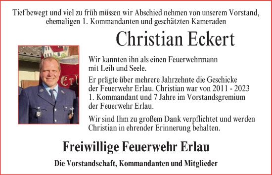 Anzeige von Christian Eckert von MGO