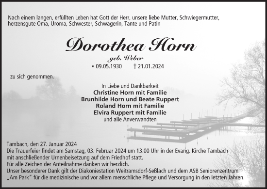 Anzeige von Ddorothea Horn von MGO