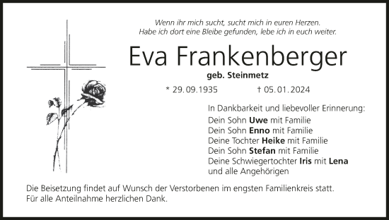 Anzeige von Eva Frankenberger von MGO