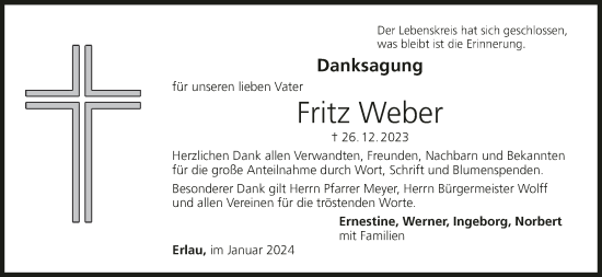 Anzeige von Fritz Weber von MGO