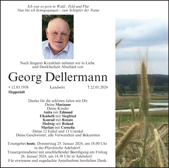 Anzeige von Georg Dellermann von MGO