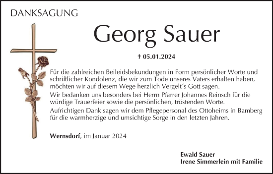 Anzeige von Georg Sauer von MGO