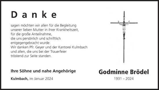 Anzeige von Godminne Brödel von MGO