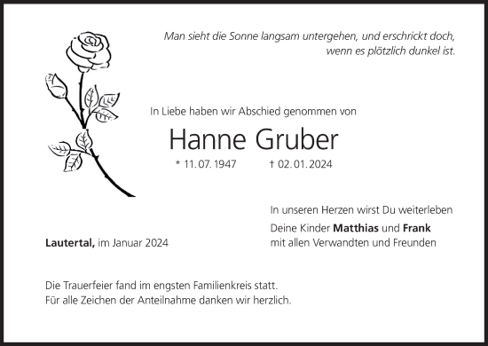 Anzeige von Hanne Gruber von MGO