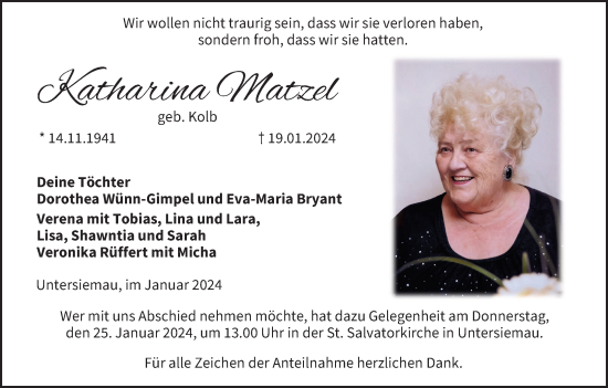 Anzeige von Katharina Matzel von MGO