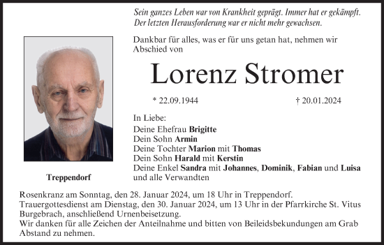 Anzeige von Lorenz Stromer von MGO