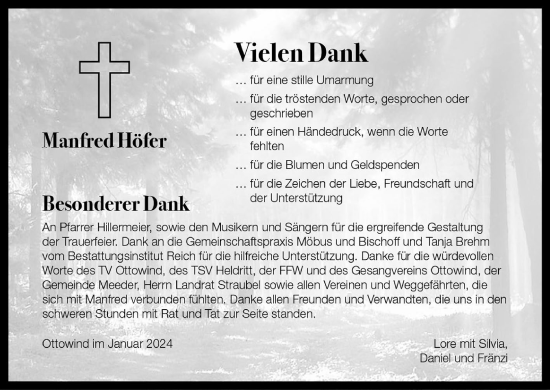 Anzeige von Manfred Höfer von MGO