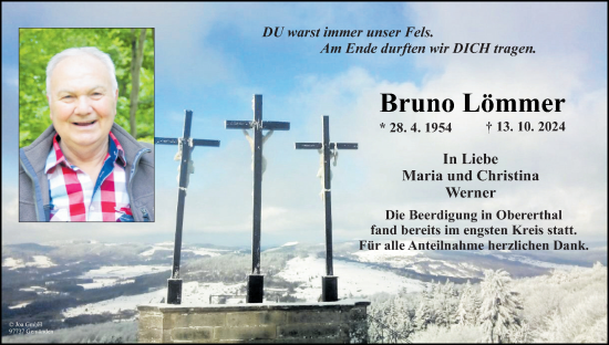 Anzeige von Bruno Lämmer von MGO