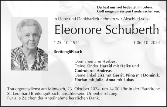 Anzeige von Eleonore Schuberth von MGO