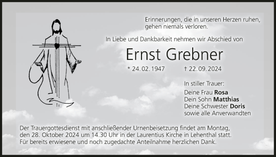 Anzeige von Ernst Grebner von MGO