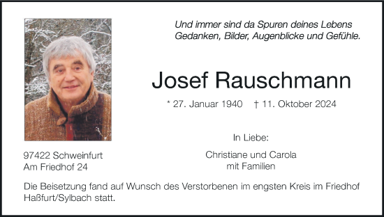 Anzeige von Josef Rauschmann von MGO
