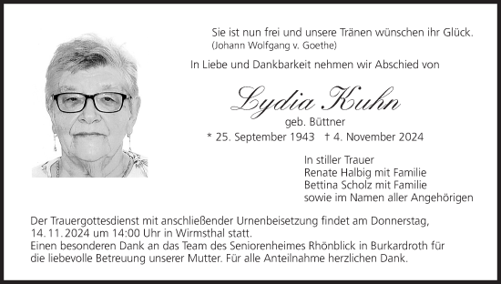 Anzeige von Lydia Kuhn von MGO