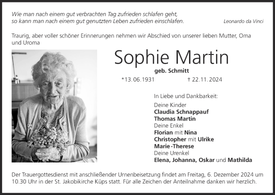 Anzeige von Sophie Martin von MGO