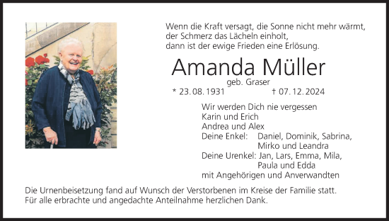 Anzeige von Amanda Müller von MGO