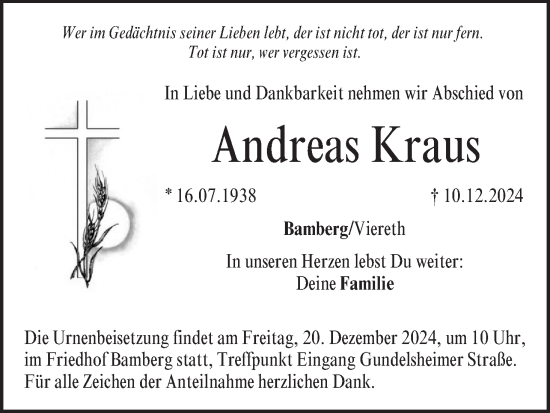 Anzeige von Andreas Kraus von MGO