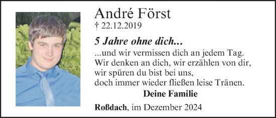 Anzeige von Andrè Först von MGO
