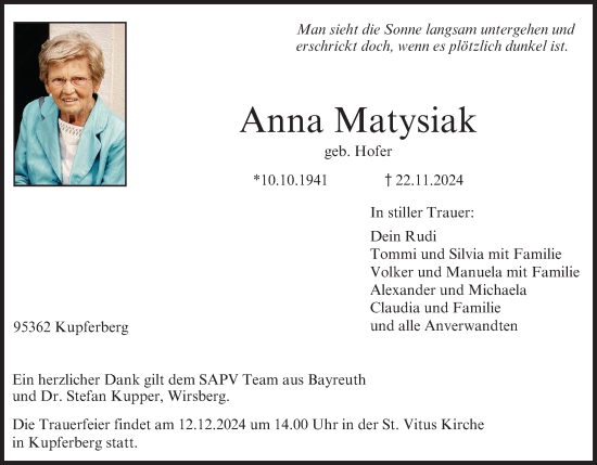 Anzeige von Anna Matysiak von MGO