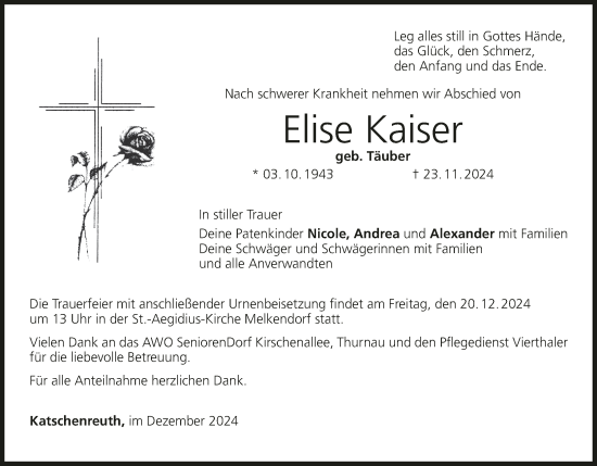 Anzeige von Elise Kaiser von MGO