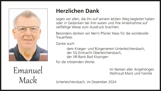 Anzeige von Emanuel Mack von MGO