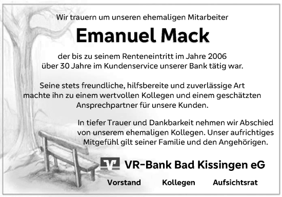 Anzeige von Emanuel Mack von MGO
