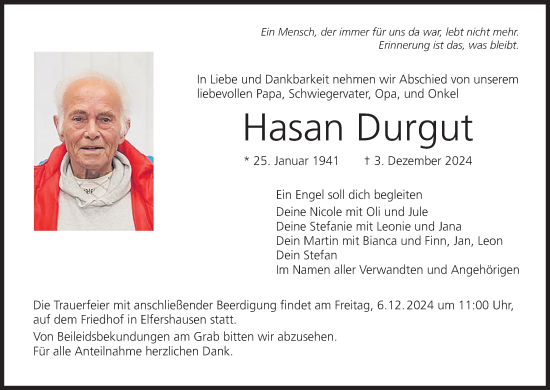 Anzeige von Hasan Durgut von MGO