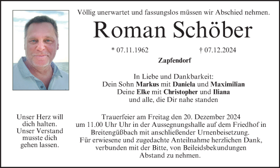 Anzeige von Roman Schöber von MGO