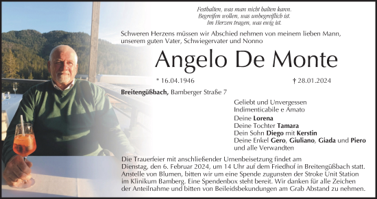 Anzeige von Angelo De Monte von MGO