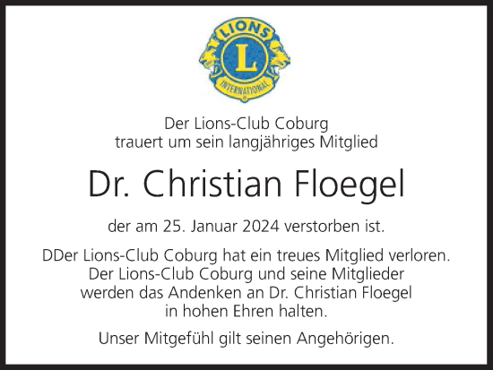Anzeige von Christian Floegel von MGO