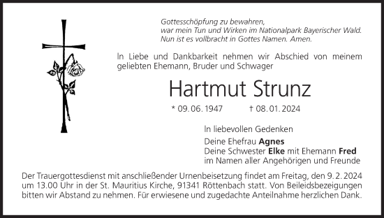 Anzeige von Hartmut Strunz von MGO